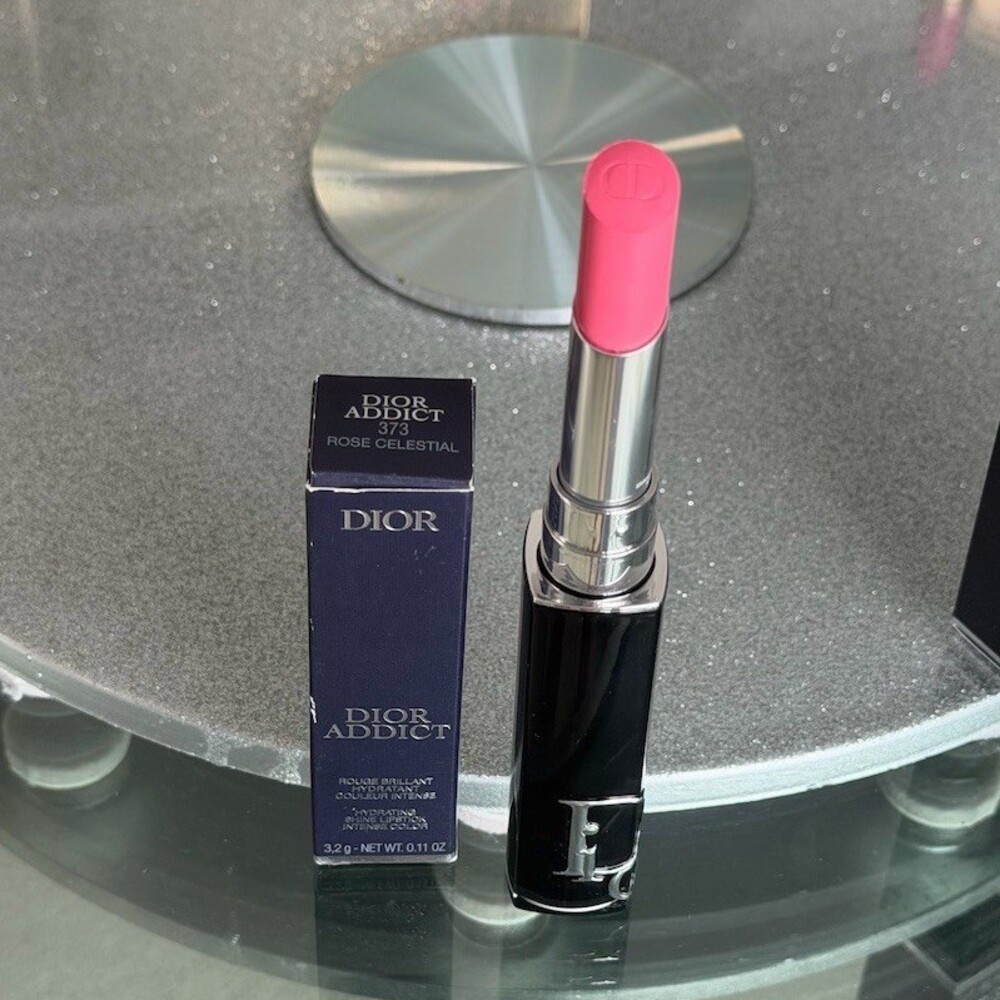 Dior Addict Shine Lipstick 373 Rose Celestial Hydrating Refillable BNIB